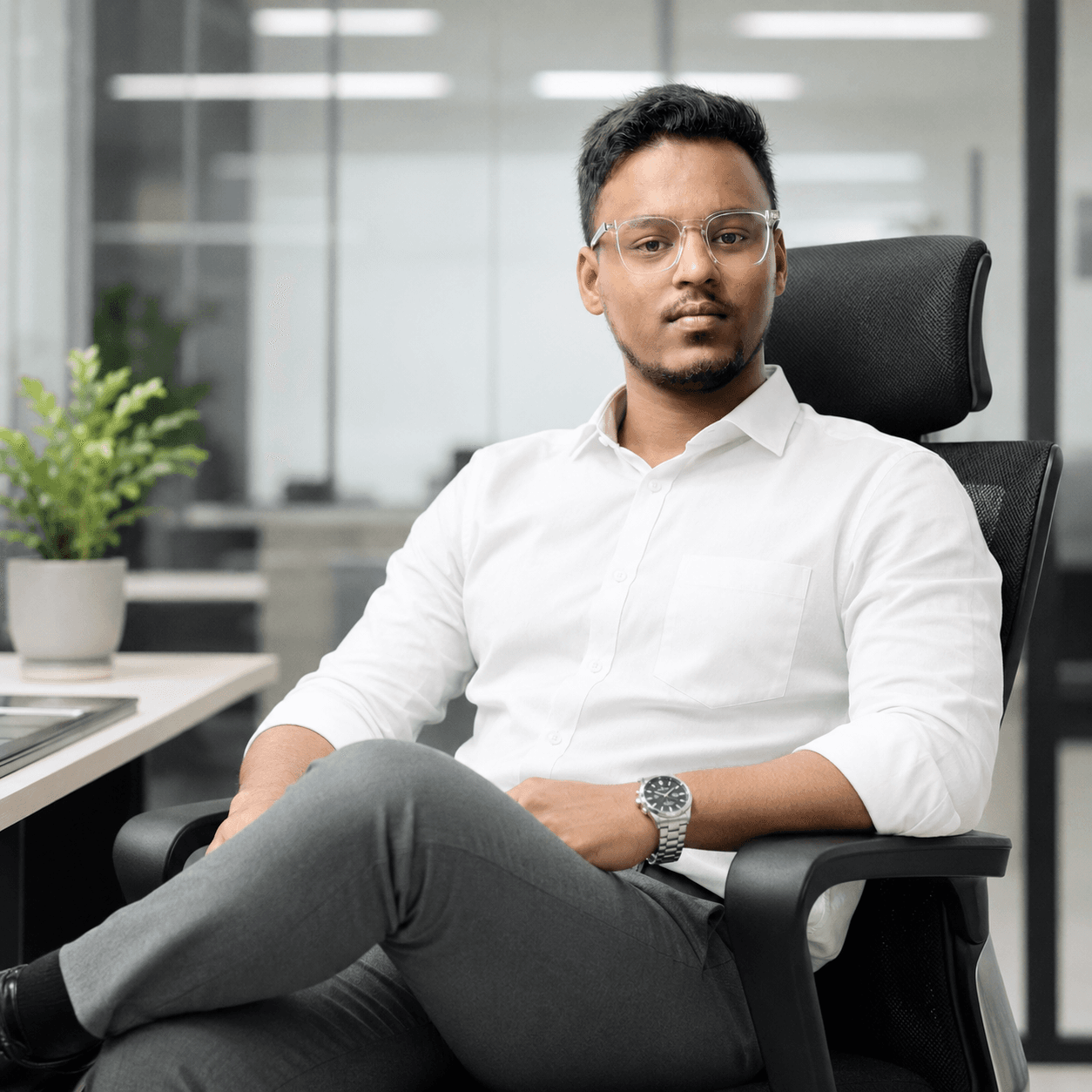 Imran in a styled portrait